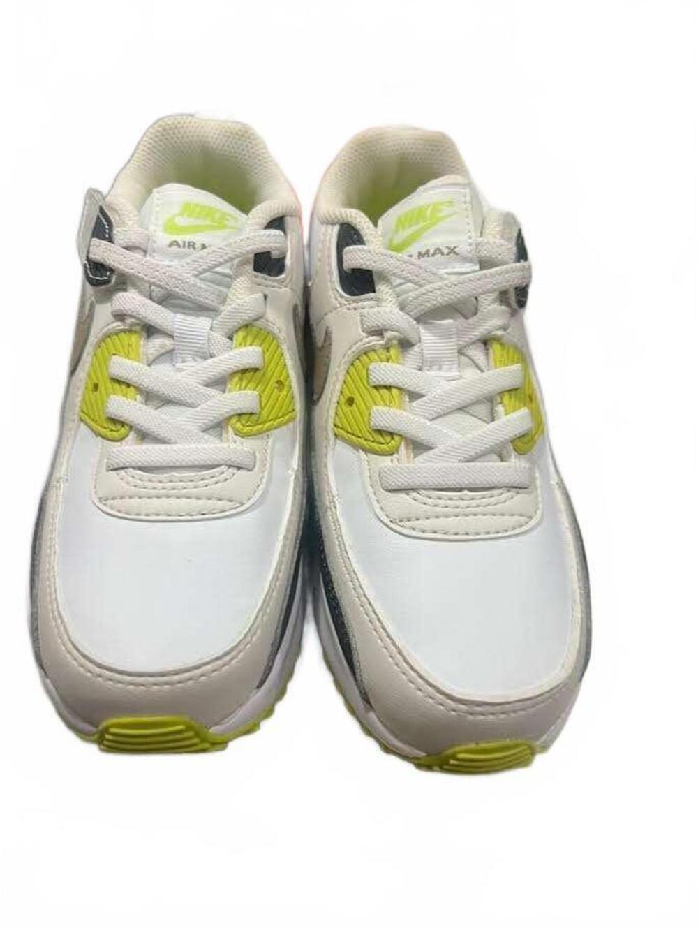 Nike Air Max 90 "White/Cyber/Dark Smoke Grey/Khaki" Kids Sz 13.5 Shoe